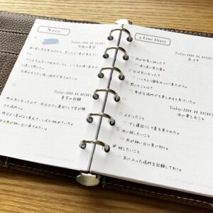 手帳リフィルNoteと3-Line Diaryの実写